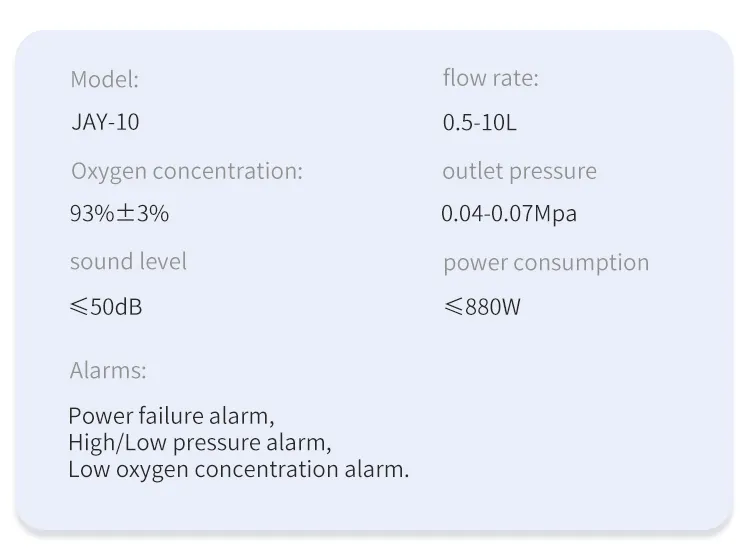 Медицинский и кислородный концентратор JAY-10 (17)